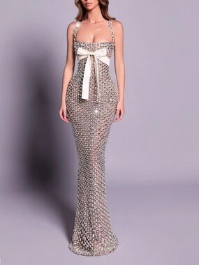 Fjolla Nila diamanté dress gown XS